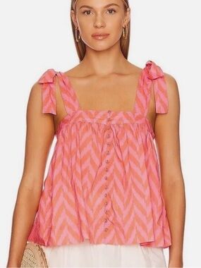 Ulla Johnson Iris top in bouganvillia